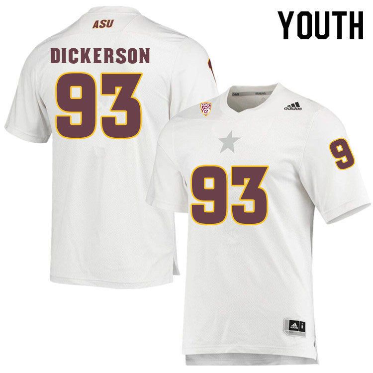 Youth #93 Erik DickersonArizona State Sun Devils College Football Jerseys Sale-White - Click Image to Close
